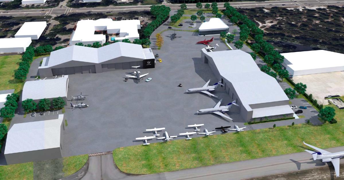 Artist rendering of W Aviation campus