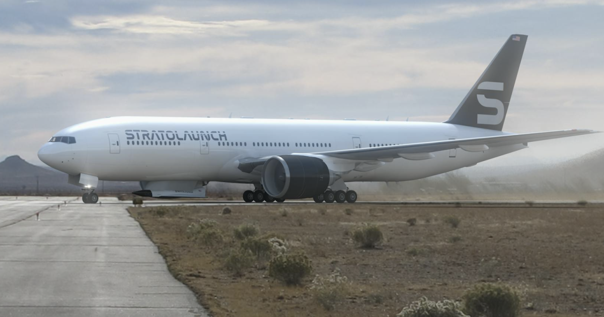 777 in desert, Stratolaunch branding 