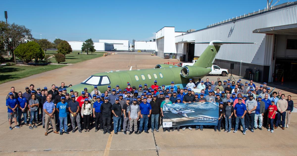 Cessna Citation CJ4 Gen3 rollout