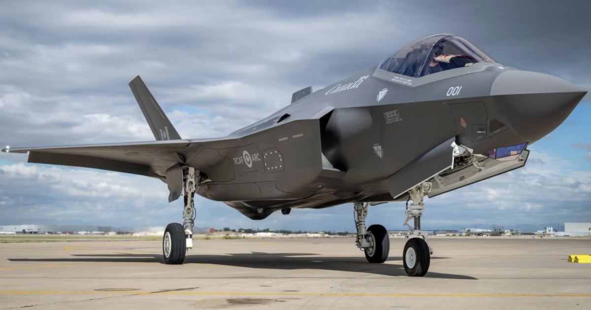 Grey F-35A on ramp 