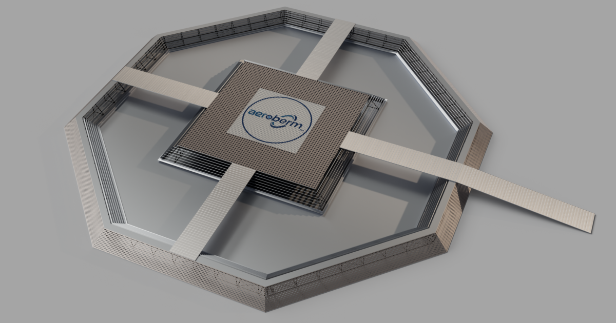 Graphic rendering of octagonal landing pad 