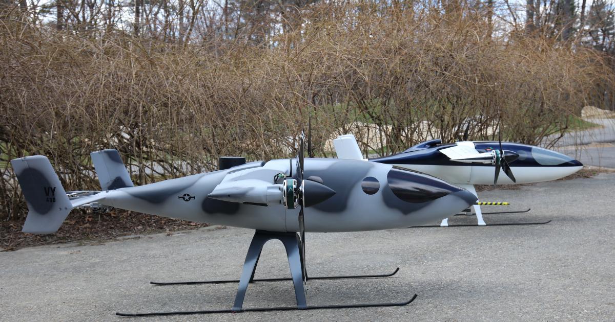One-fifth scale model of Transcend Air's Vy 400 VTOL aircraft.