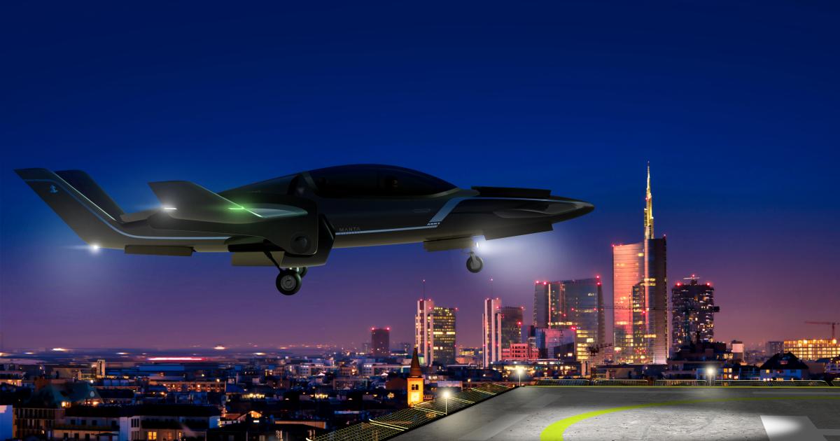 Manta Aircraft's ANN2 eVTOL aircraft will be able to land on rooftops.