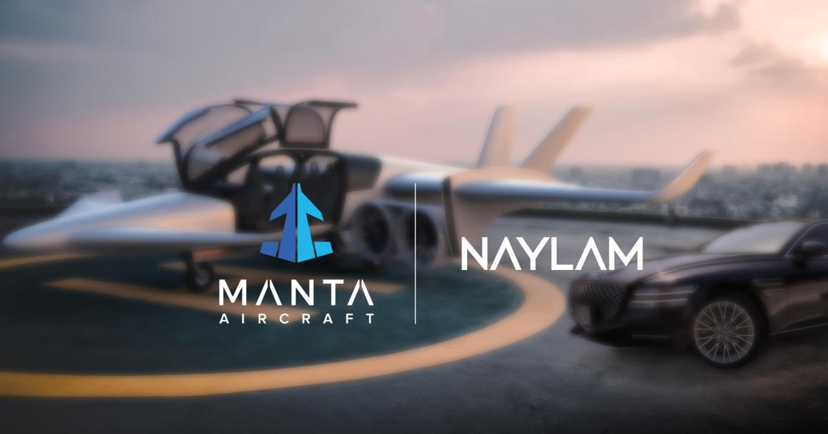 Manta's ANN Plus aircraft sits on a helipad in this artist's rendering.