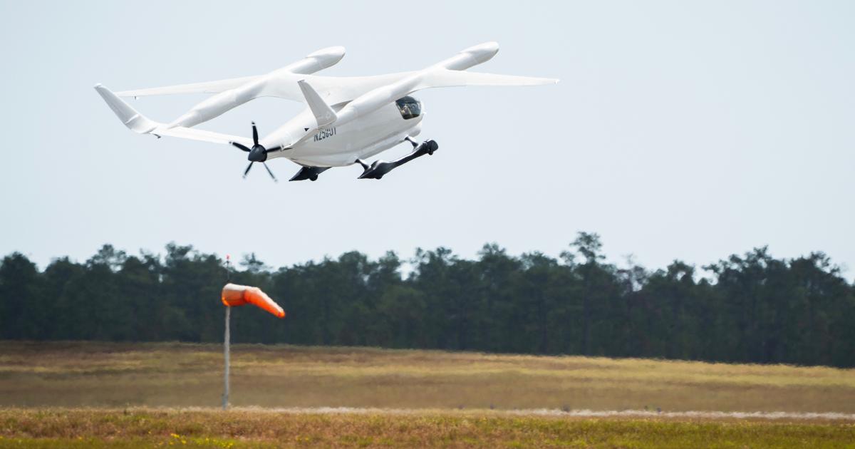 Beta's Alia electric airplane prototype flies at Duke Field