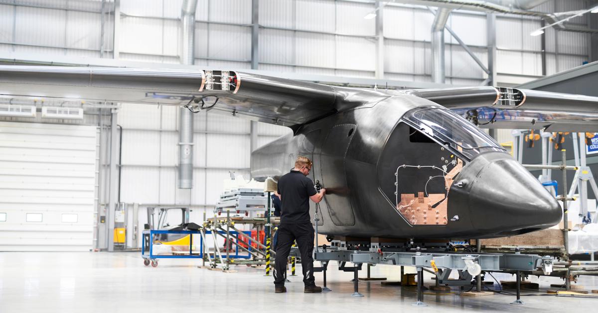 Vertical Aerospace's VX4 prototype aircraft has been fitted with electrical wiring by GKN.