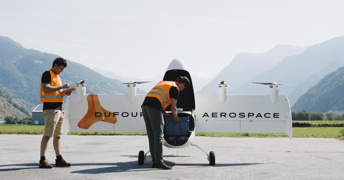 Dufour Aerospace's Aero2 drone is intended for deliveries of urgent cargo, such as medical supplies and samples.