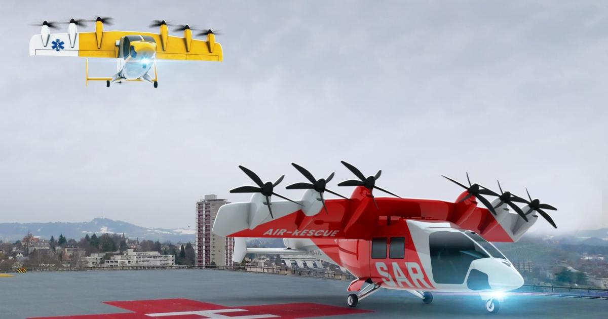 Dufour Aerospace's Aero3 eVTOL aircraft could be used for emergency medical flights.