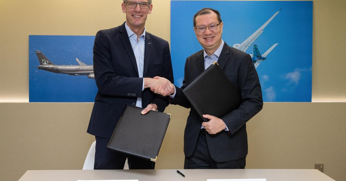 Airbus and the Civil Aviation Authority of Singapore signed a memorandum of understanding.