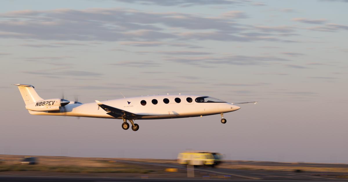 Eviation's Alice electric aircraft made its first flight from Moses Lake in Washington state on September 27, 2022.
