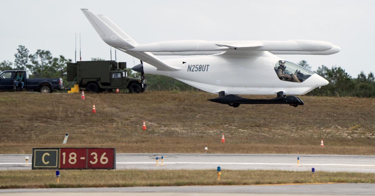 Beta Technologies' Alia prototype lands at Duke Airfield