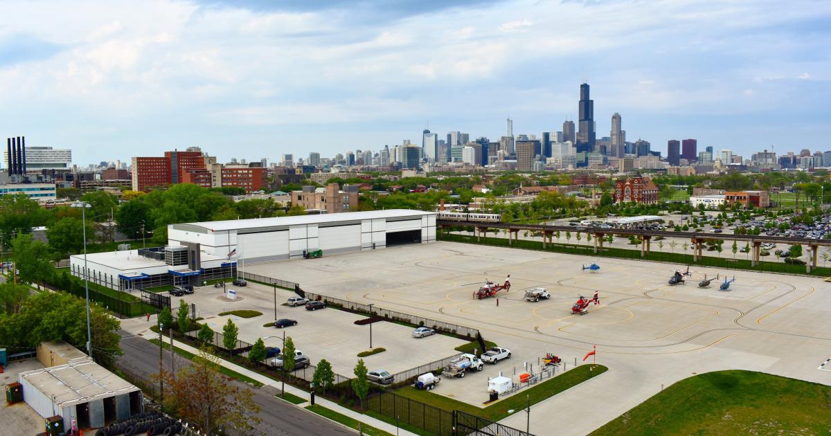 Vertiport Chicago is close to the center of the U.S. city.