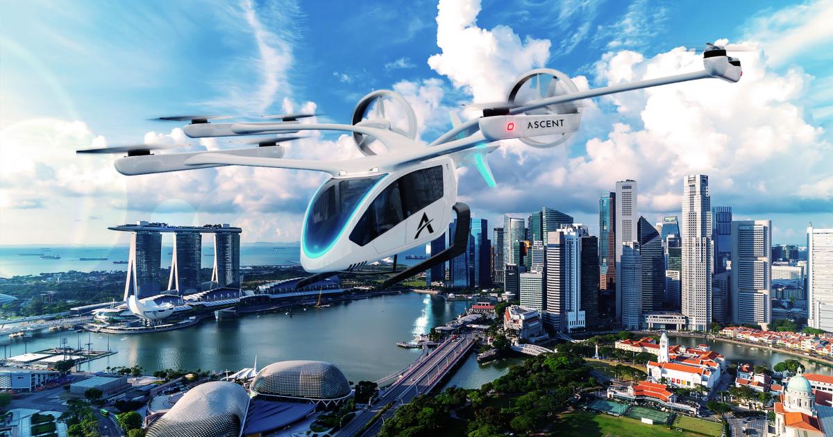 Eve Air Mobility eVTOL aircraft could operate in Singapore.