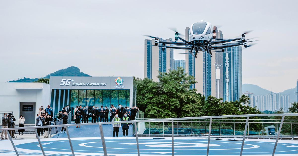 EHang's EH216 eVTOL aircraft could start commercial operations in China during the second half of 2022.