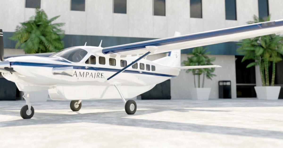 Ampaire's planned conversion of the Cessna Grand Caravan to hybrid-electric propulsion will use EP Systems' energy storage system.