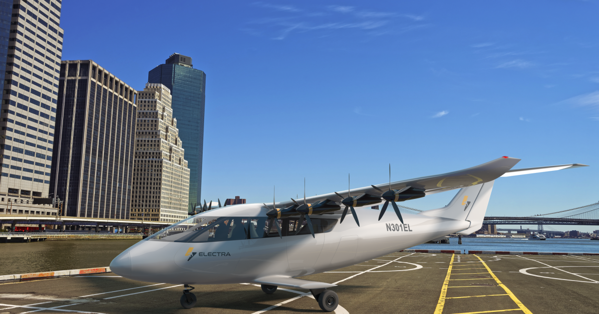Electra is developing an eSTOL aircraft to land and take off from surfaces of less than 300 feet long.