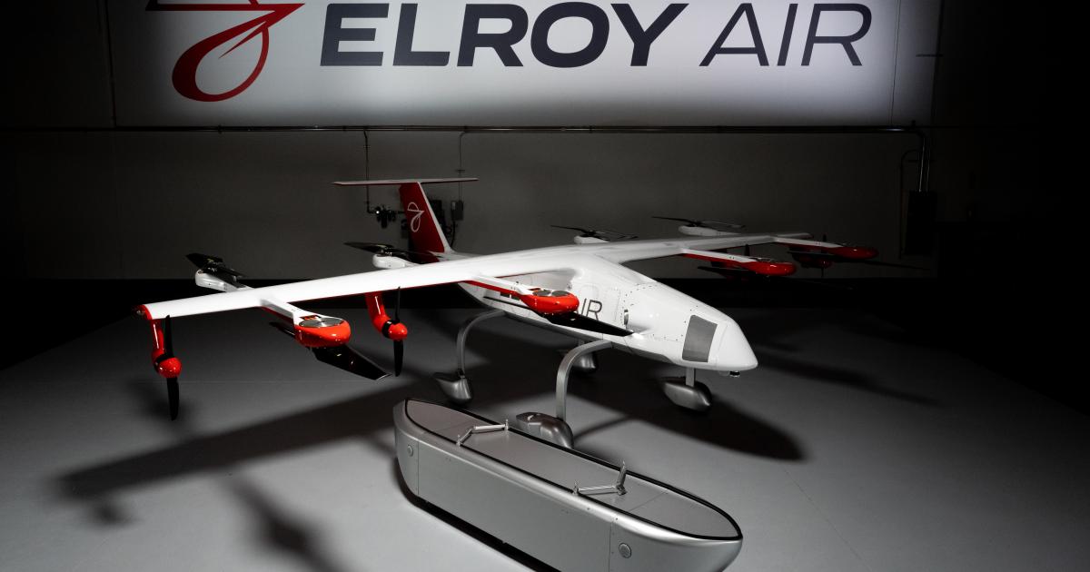 Elroy Air's autonomous Chaparral C1 VTOL cargo transporter aircraft.