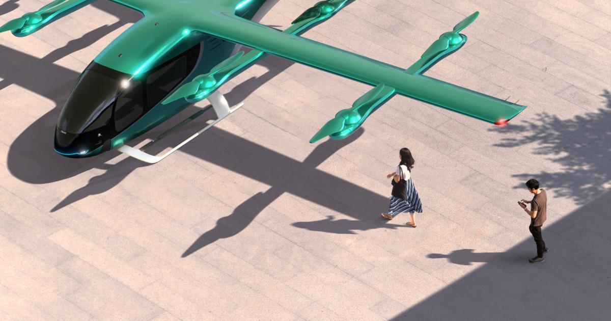 Eve Air Mobility's four-passenger eVTOL aircraft