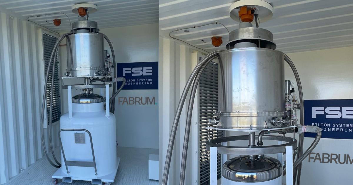 A new test center developed by Filton Systems Engineering and Fabrum includes equipment for  liquid hydrogen conditioning, liquefaction, and liquid hydrogen storage.
