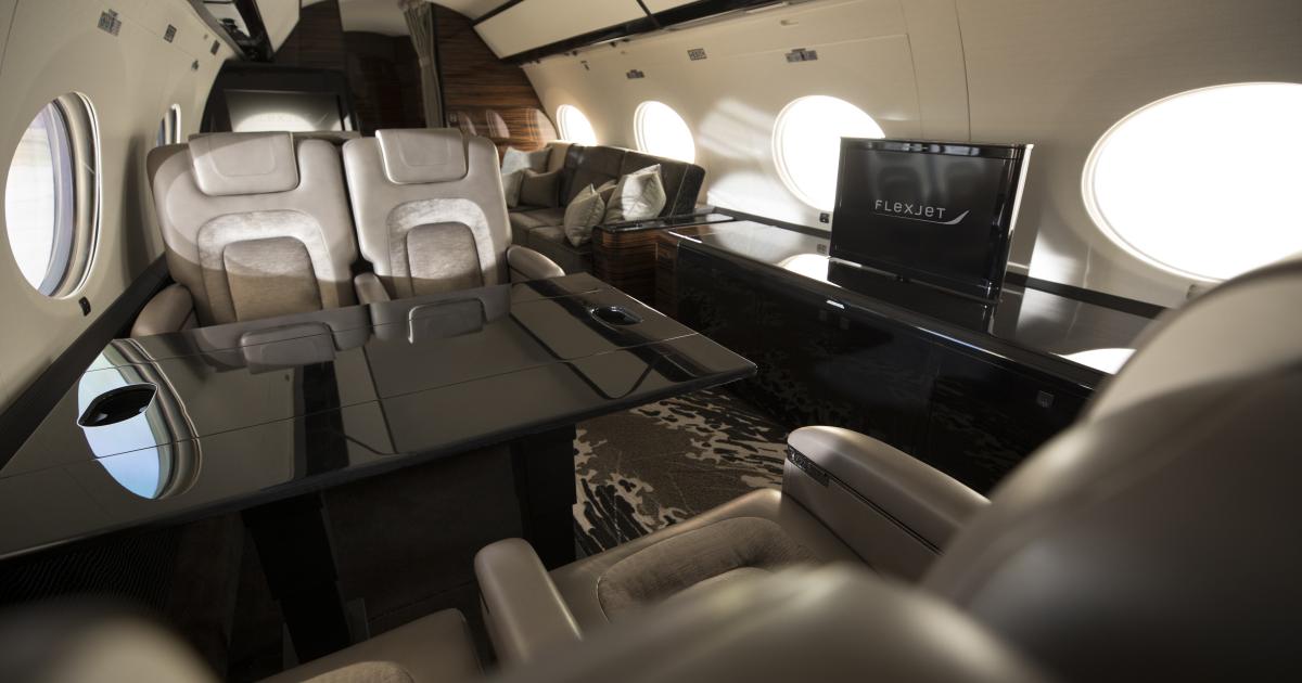 Flexjet Gulfstream G650 interior