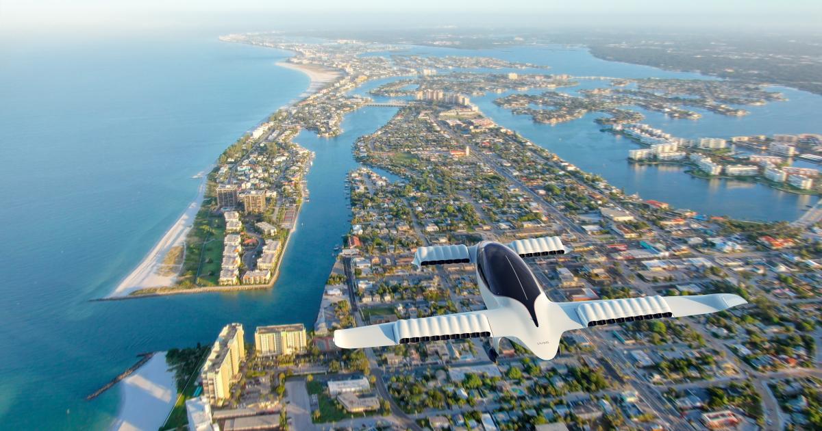 The Lilium Jet eVTOL aircraft is expected to operate in markets such as Florida.