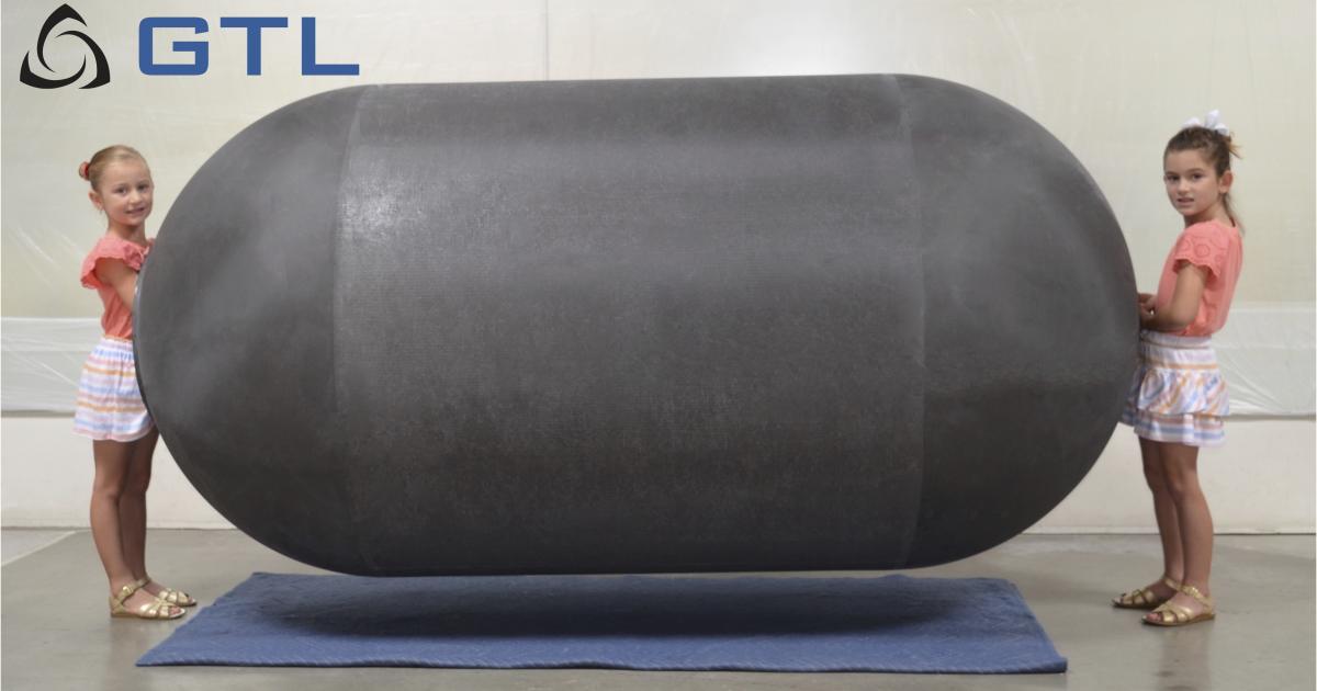 GTL's The BHL Cryotank measures 2.4 meters long with a 1.2-meter diameter and weighs 12 kilograms (roughly 26 pounds).