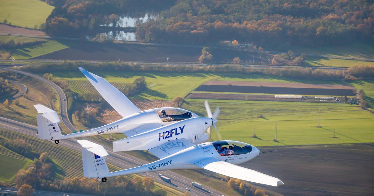 H2Fly's HY4 demonstrator made a trip from Stuttgart to Friedrichshafen for the April 27 to 30 Aero Friedrichshafen air show.