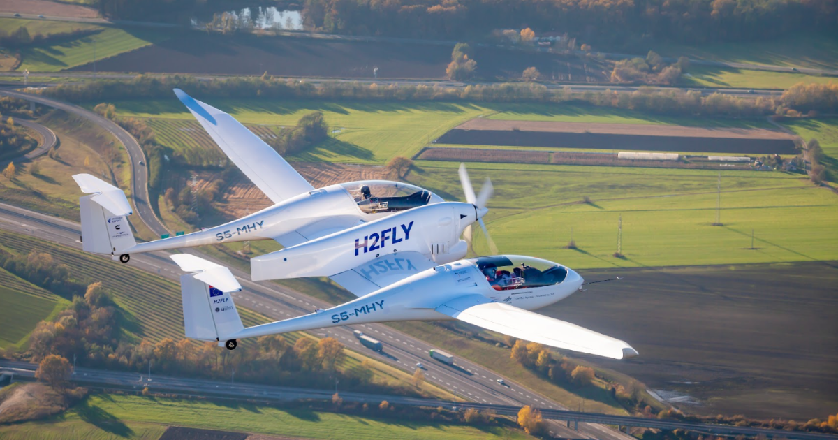 H2Fly's HY4 hydrogen technology demonstrator aircraft.