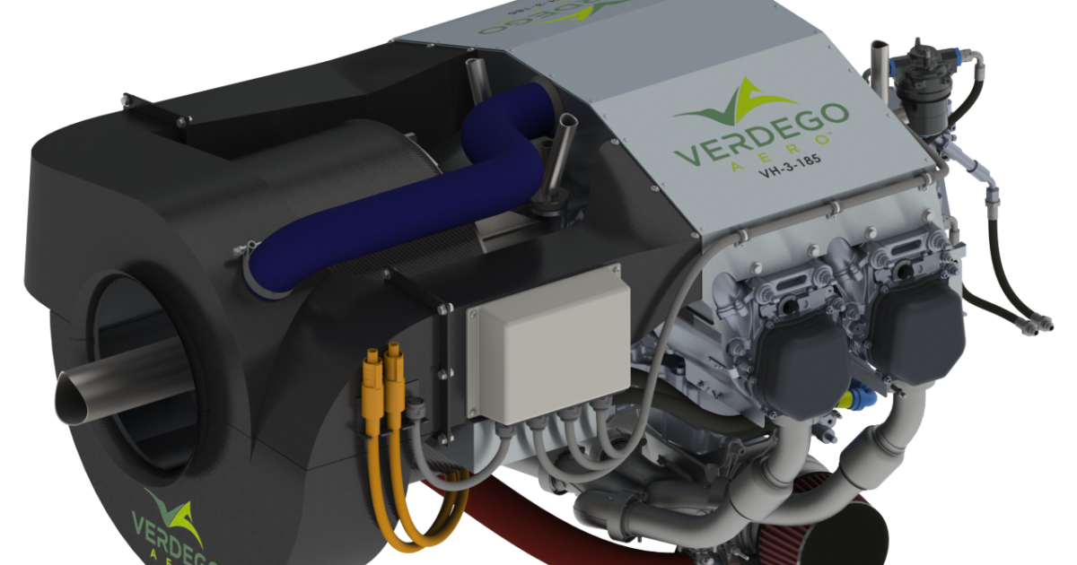 VerdeGo Aero's 185 kW VH-3 generator will form part of hybrid-electric powertrains for various aircraft.