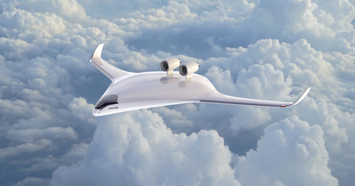 Natilus' N100T blended wing autonomous cargo aircraft is to be powered by a pair of ducted fans.