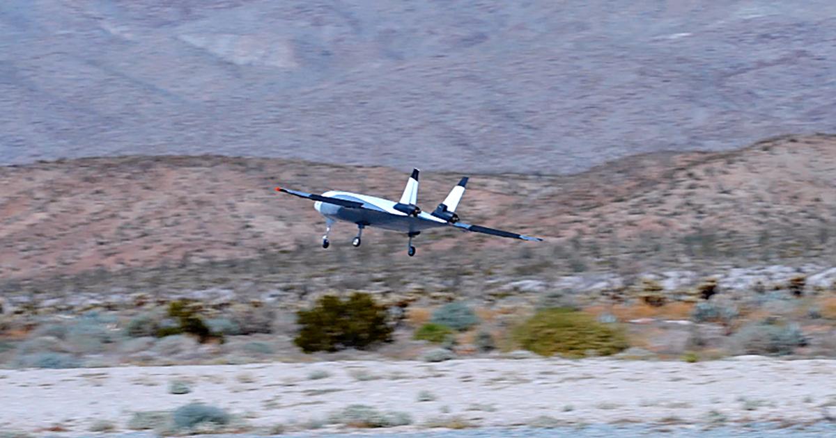 Natilus's quarter-scale technology demonstrator is pictured during one of its first flights