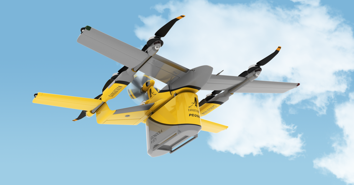 CargoTron's PD250 remotely piloted drone freighter.