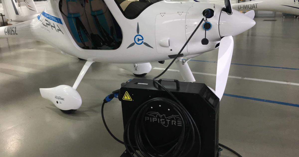 Pipistrel Velis Electro electric-powered light aircraft.