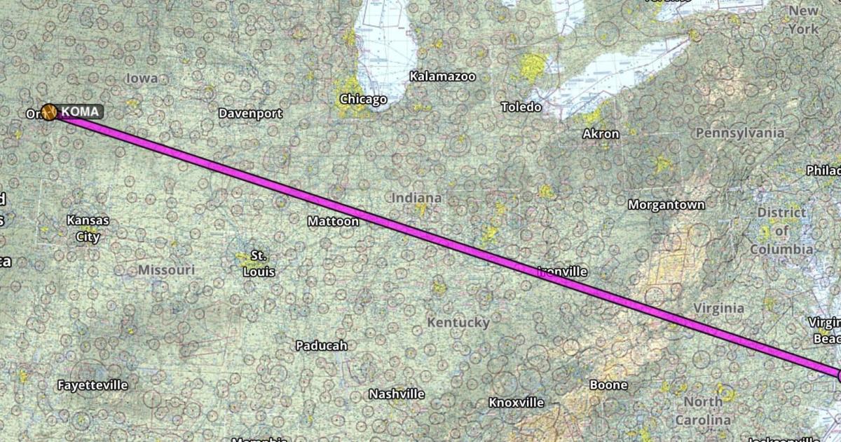 The first Pulitzer Electric Aircraft Race in May 2023 will follow a 1,000 nm route from Epperley Airfield in Omaha, Nebraska, to Dare County Regional Airport near Kitty Hawk in North Carolina.