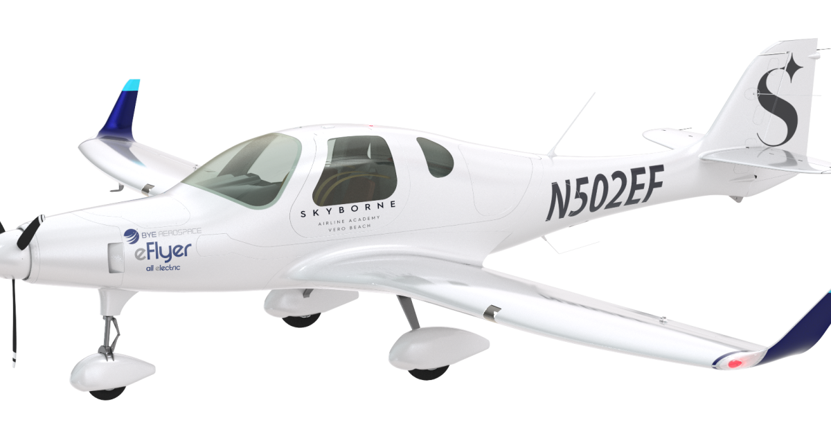 Bye Aerospace's eFlyer 2 electric training aircraft
