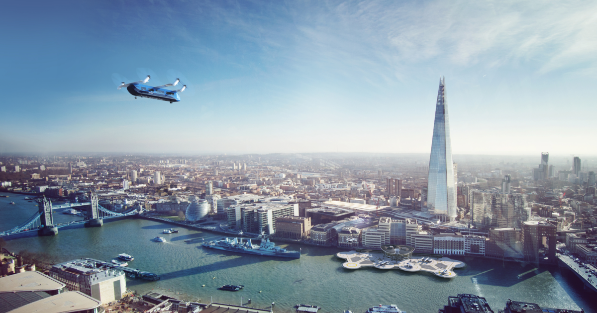 The Skybus concept envisages a 30-passenger eVTOL aircraft flying in and out of cities like London.