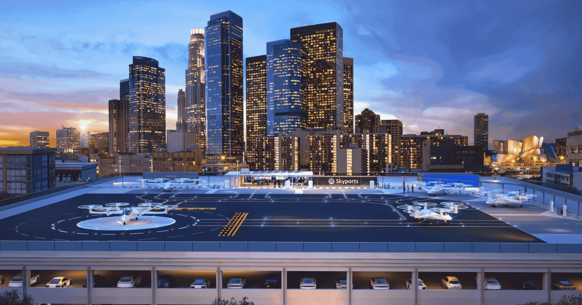 Skyports is developing city center vertiports to be used by eVTOL aircraft.