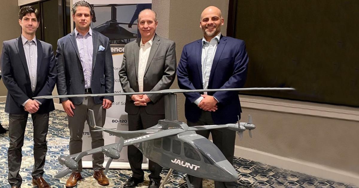 Avports and Jaunt Air Mobility executives signed an agreement for the Access Skyways alliance.
