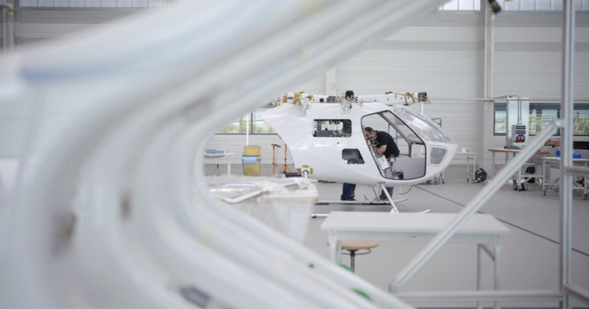 Volocopter's eVTOL assembly line in Bruchsal, Germany