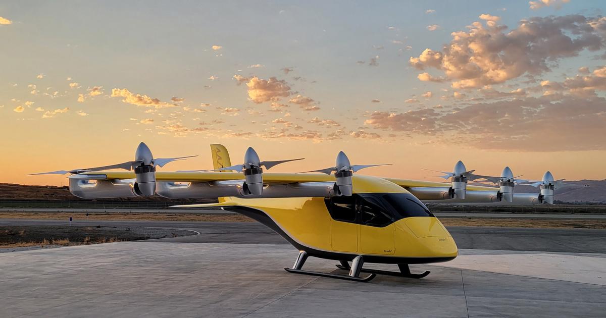Wisk's sixth-generation eVTOL aircraft design was unveiled in October 2022.