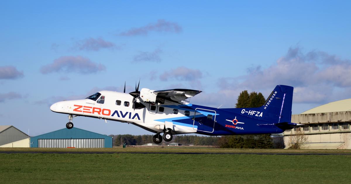 ZeroAvia made a first flight with its Dornier 228 hydrogen-powered technology demonstrator on January 19, 2023.