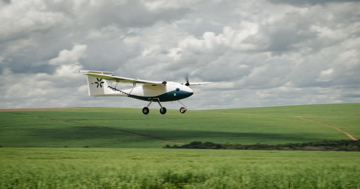 Pyka's Pelican autonomous crop-spraying aircraft can operate from a 450-feet landing strip.