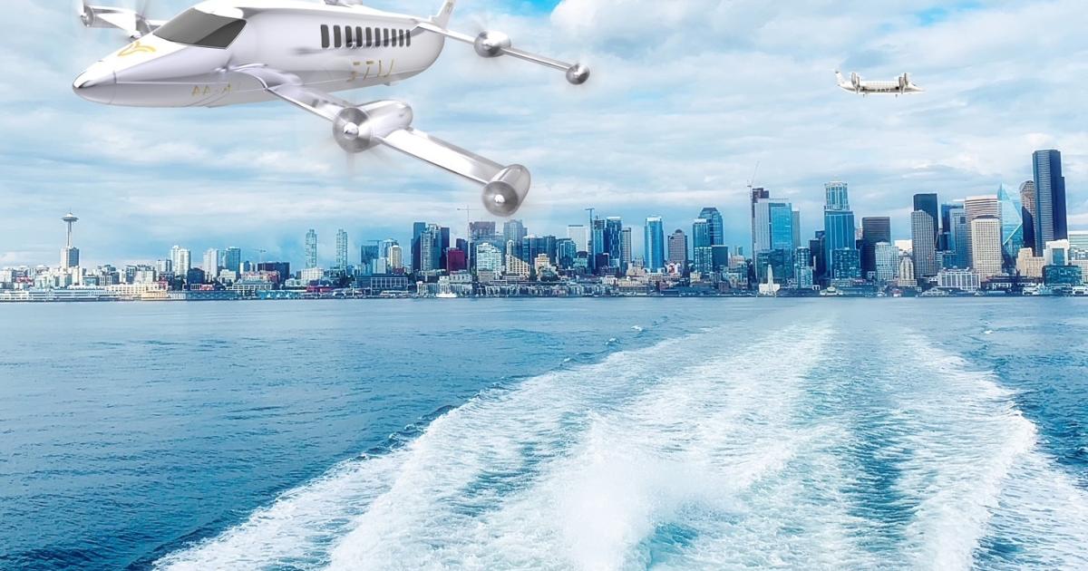 Lyte Aviation says its SkyBus LA-44 hybrid-electric VTOL aircraft could help Seattle-area commuters.