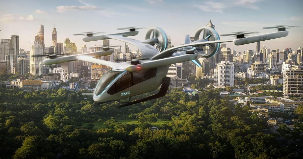Eve believes its eVTOL aircraft will be used for air taxi services in Australian cities.