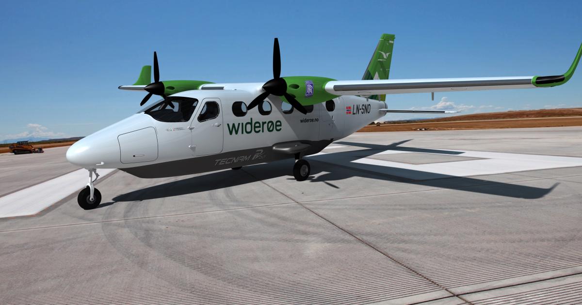 Norwegian airliner Widerøe was set to be the launch customers for Tecnam's P-Volt commuter aircraft.