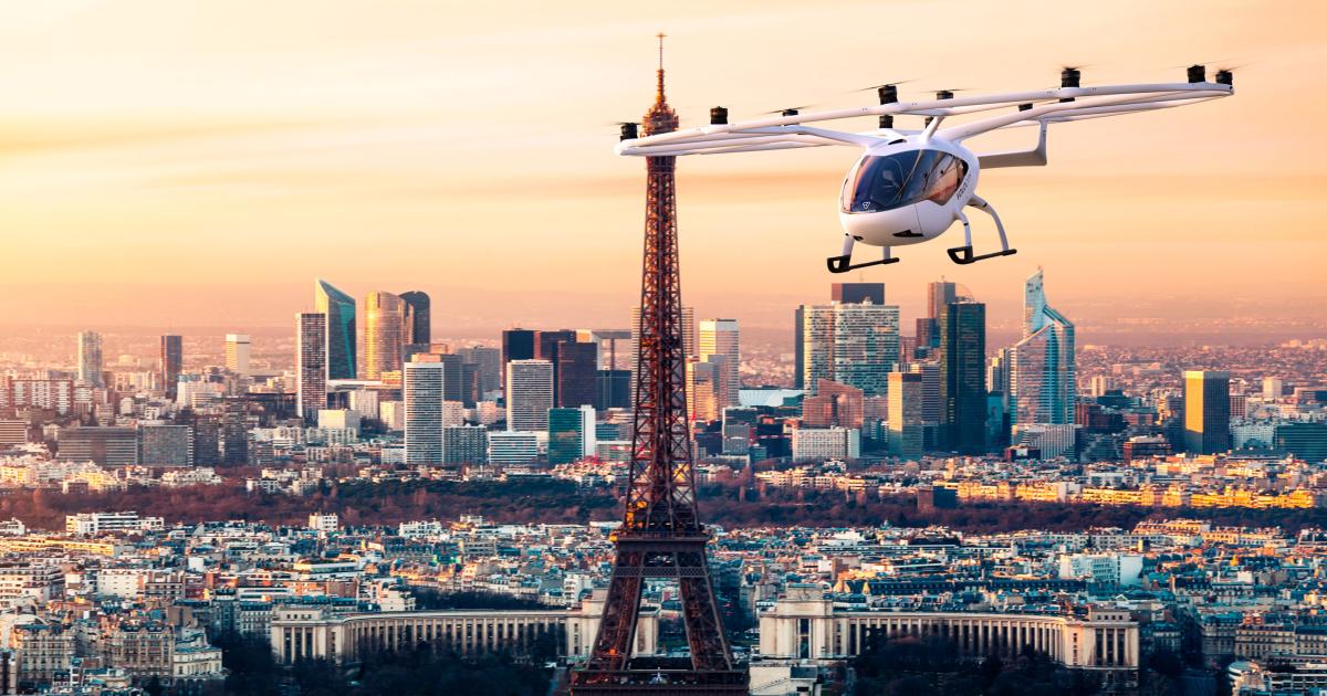 Volocopter is developing the two-seat VoloCity eVTOL aircraft for air taxi services.