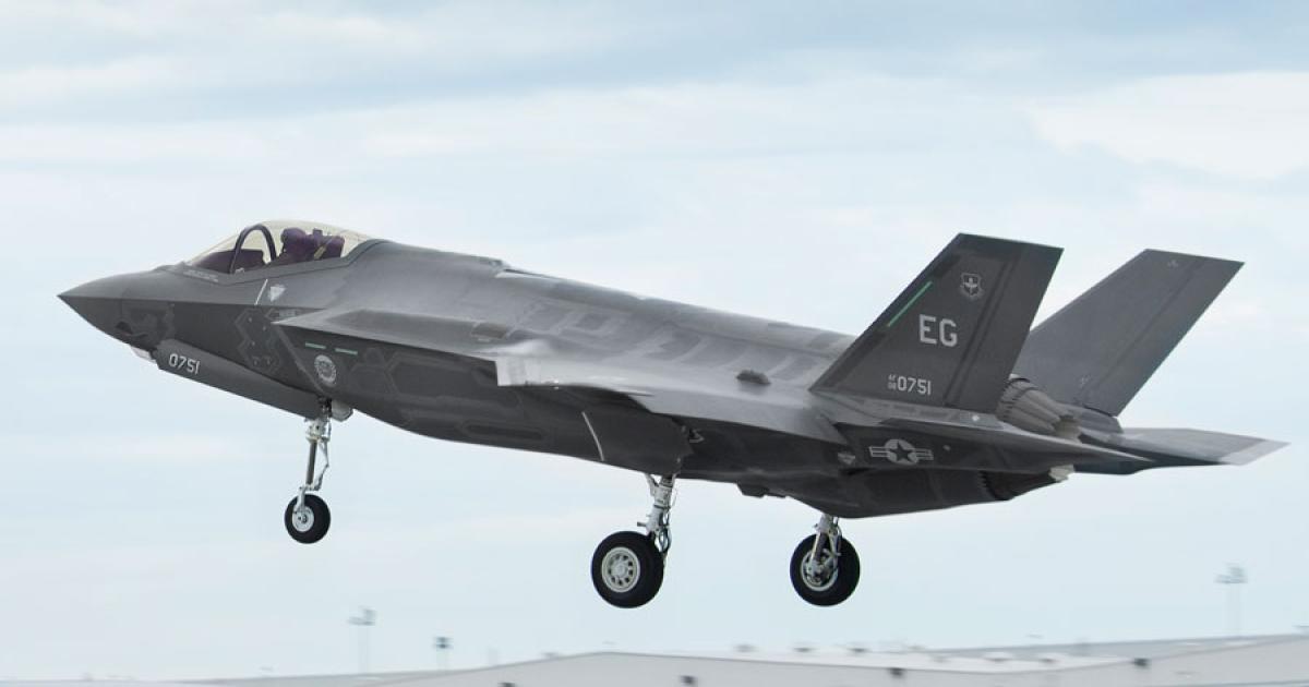 Lockheed Martin delivered the sixth F-35A allocated to flight training at Eglin AFB on October 26 last year. (Photo: Lockheed Martin)