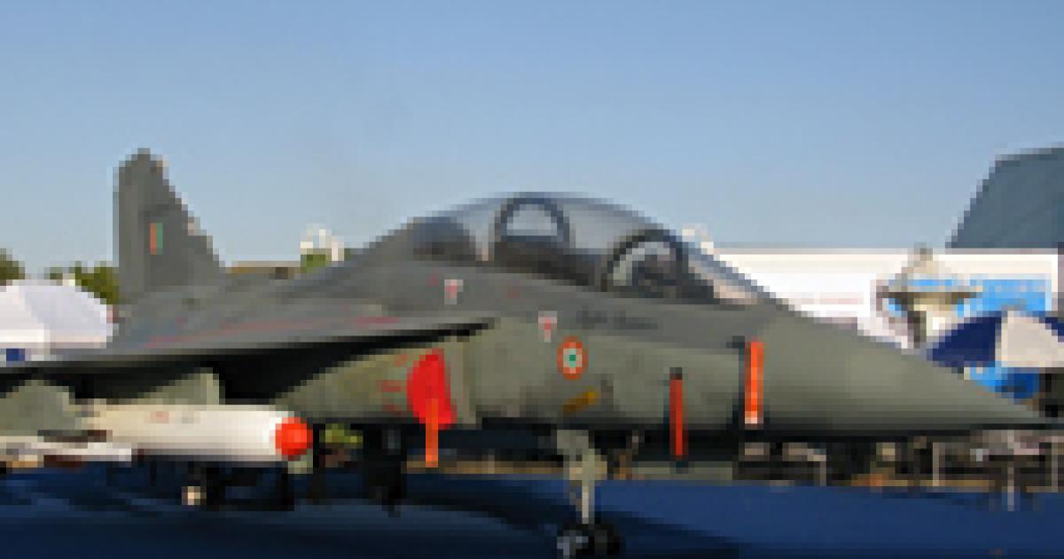 India's indigenous light combat aircraft flew at this month's Aero India show.