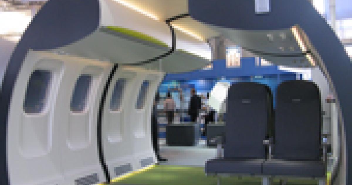 Germany’s Diehl built a partial mockup of the RTA interior displayed at this month’s Aero India show in Bangalore.