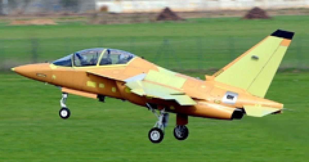 The first production Alenia Aermacchi M-346 made its first flight late last month.